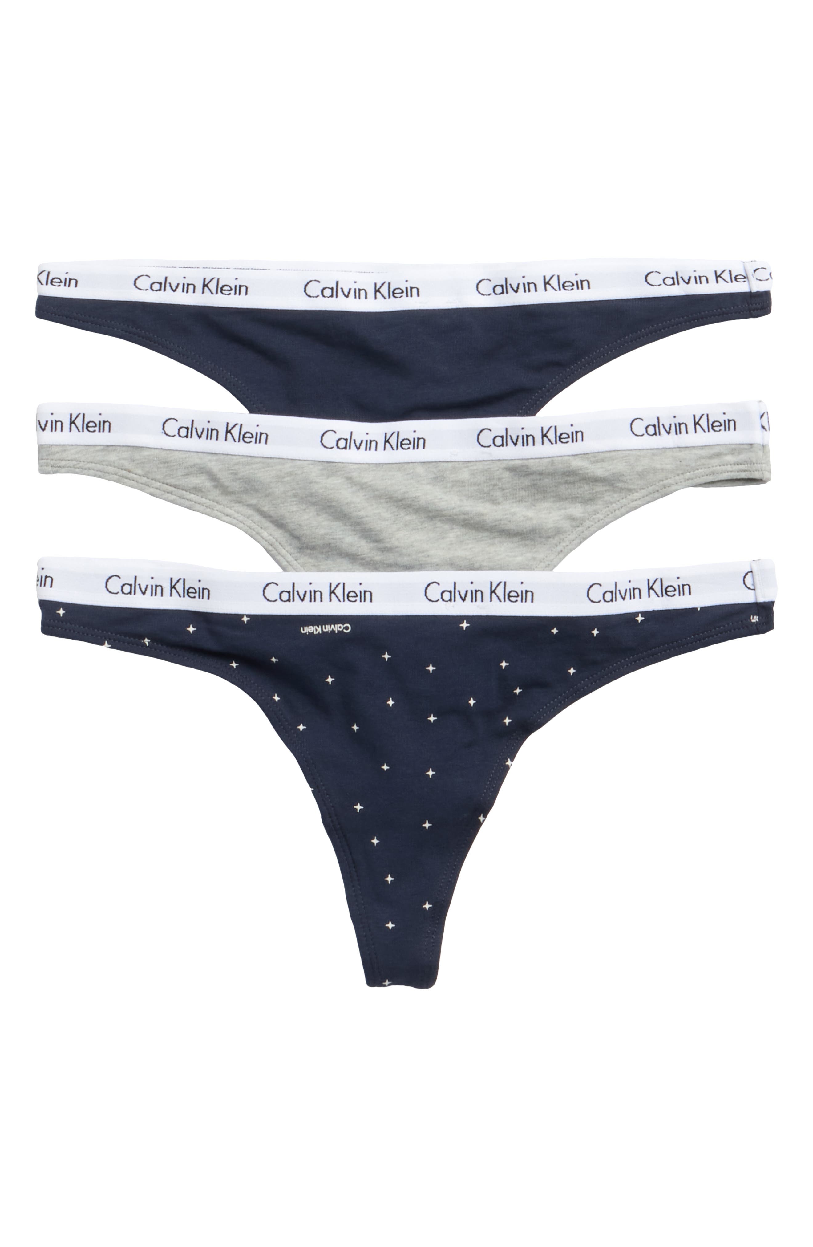 Calvin Klein Logo Assorted Thongs - Pack of 3