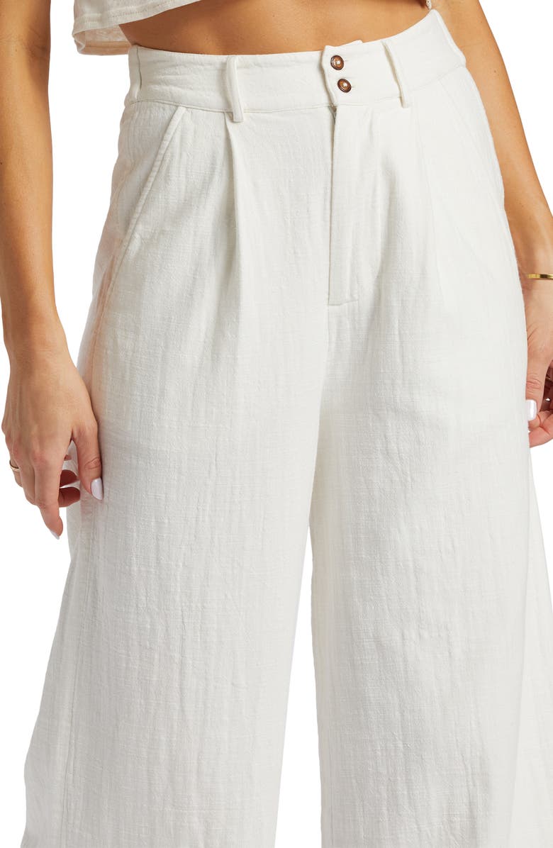 Billabong Tailor Made Wide Leg Cotton Pants, Alternate, color, 