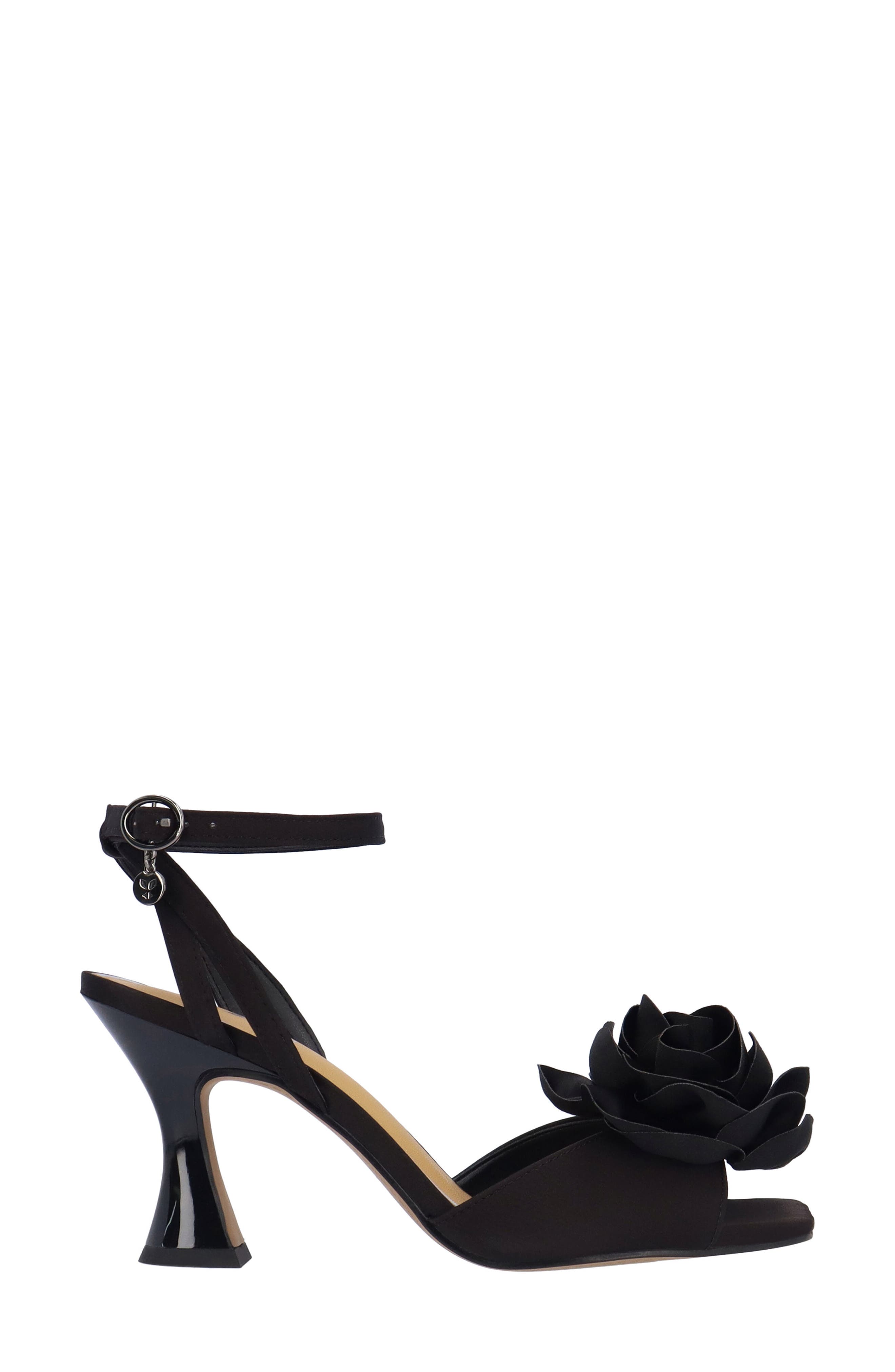 J. Reneé Pomeline Ankle Strap Sandal, Alternate, color, Black