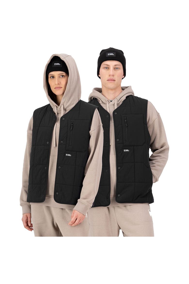 Stacker Merino Insulated Vest, Alternate, color, Black/Basil