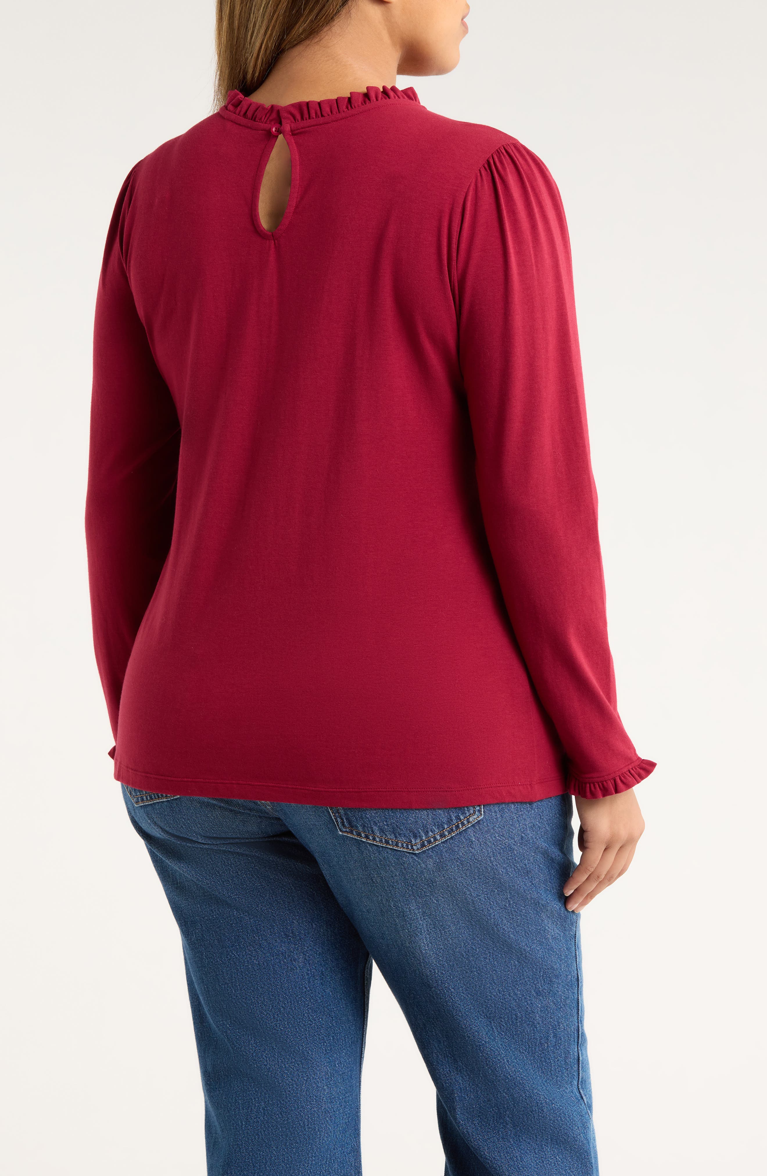 Ruffle Detail Knit Top - image 4