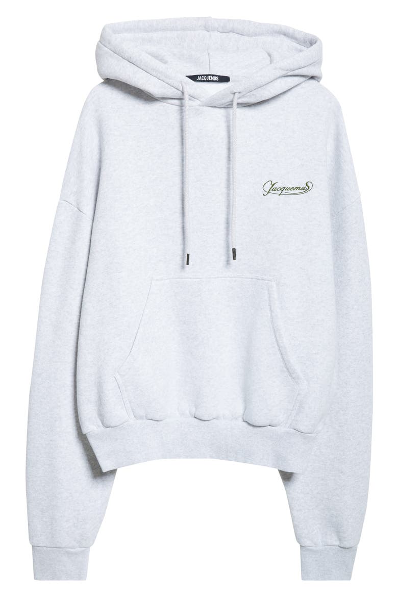 The Corto Logo Embroidered Cotton Fleece Hoodie, Alternate, color, UNI CLUB GREY