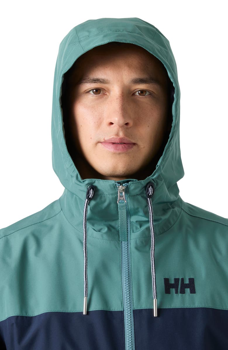 Helly Hansen Koster Waterproof Rain Jacket, Alternate, color, Opal Green