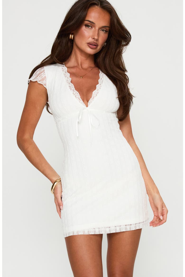 Ilaine Lace Minidress, Alternate, color, WHITE