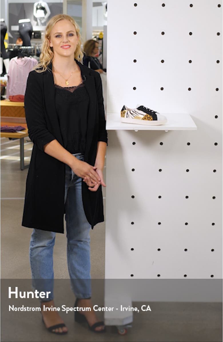 Zoe Animal Prints Genuine Calf Hair Sneaker, sales video thumbnail