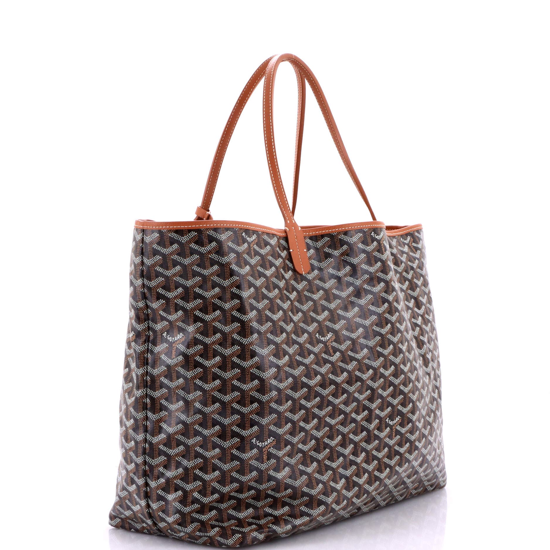 Pre-Owned Goyard Saint Louis Tote Coated Canvas GM, Alternate, color, Brown