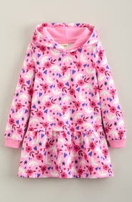 Tucker + Tate Kids' Long Sleeve Hooded Fleece Sweatshirt Dress