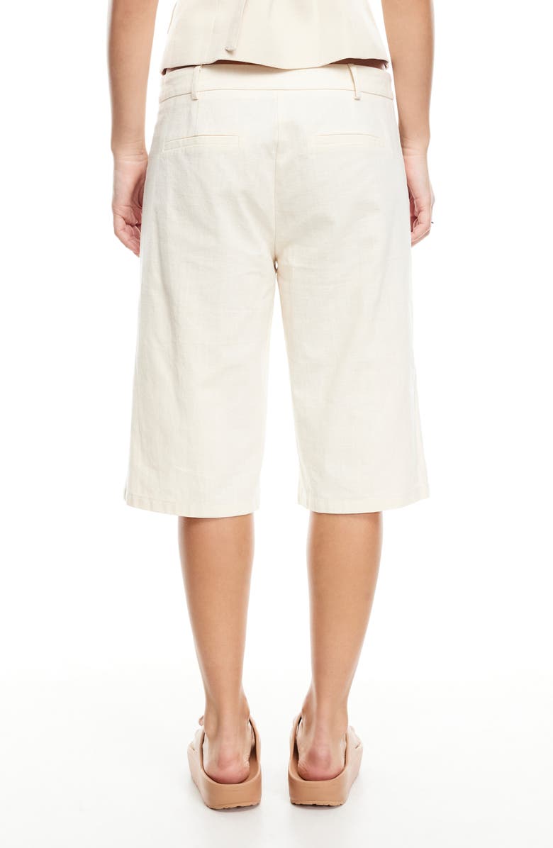 LIONESS Kurt Low Rise Bermuda Shorts, Alternate, color, Ivory