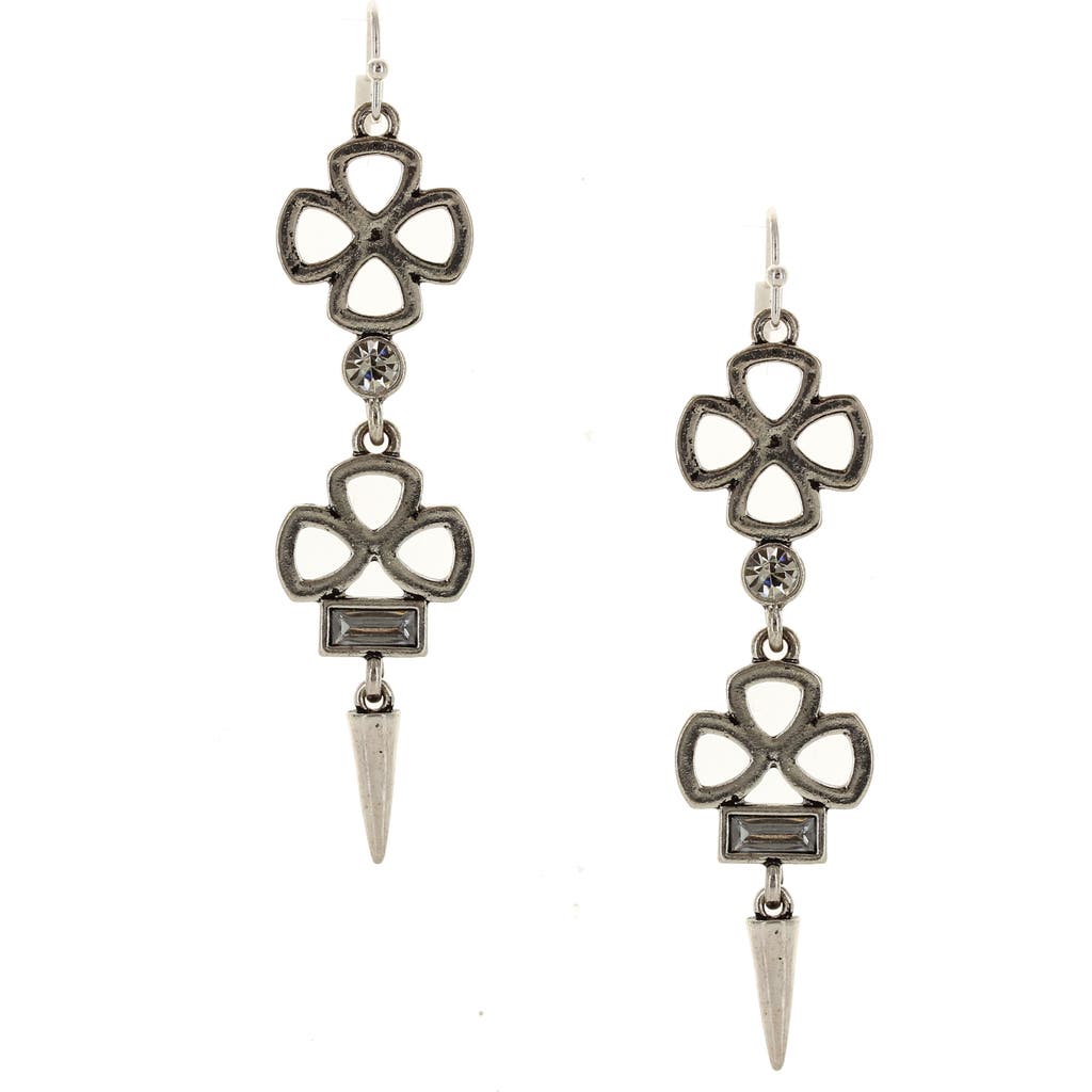 Olivia Welles Kaia Cutout Drop Earrings In Metallic