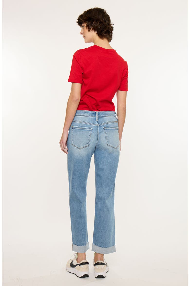 Rocio Essentials Mid Rise Cropped Straight Leg Jeans, Alternate, color, Medium Wash