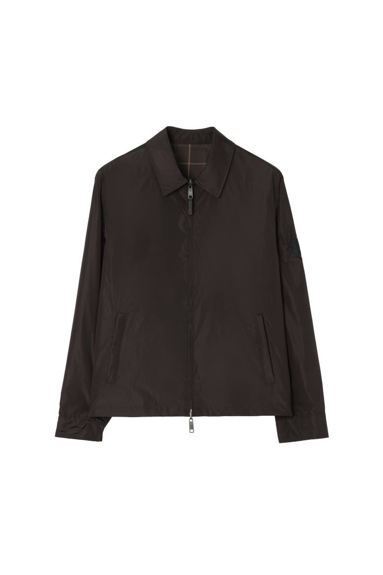 Reversible Nylon Bloomsbury Harrington Jacket, Alternate, color, Peat brown