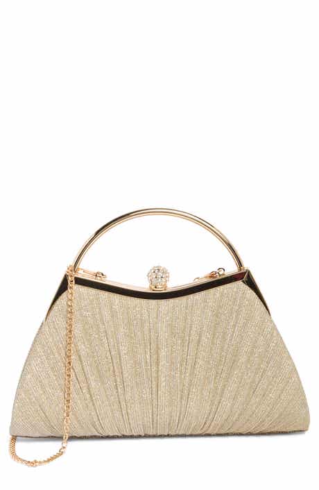 ALESSIA BIANCHI Glitter Curve Frame Clutch