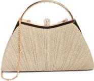 ALESSIA BIANCHI Glitter Curve Frame Clutch