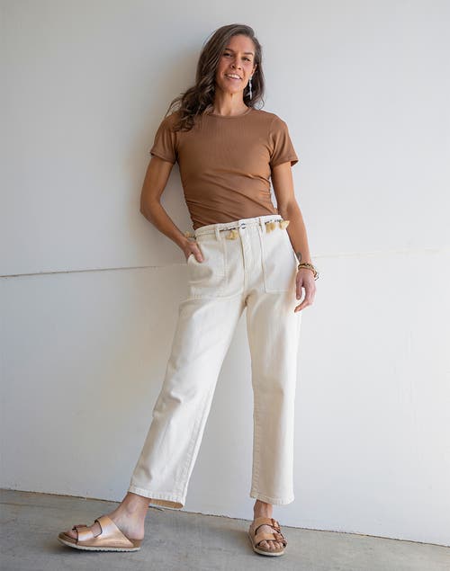 Carve Designs Vega Rib Tee In Brown