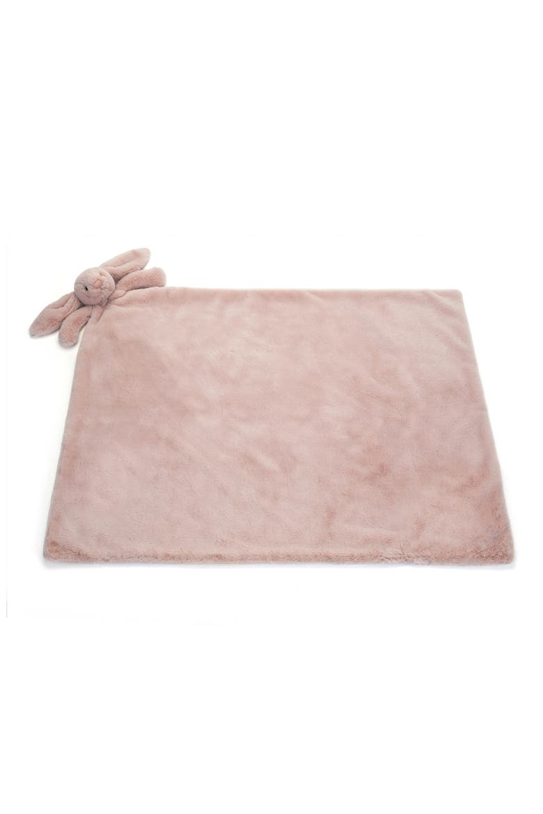 Bashful Luxe Bunny Rosa Blankie, Main, color, PINK