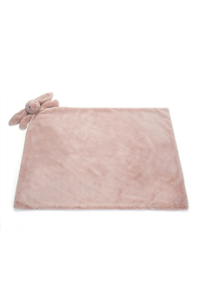 Jellycat Bashful Luxe Bunny Rosa Blankie, Main, color, Pink