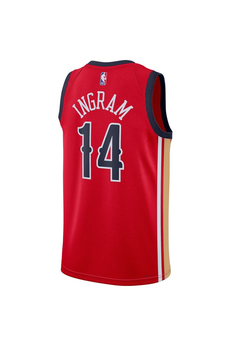Unisex Jordan Brand Brandon Ingram Red New Orleans Pelicans Swingman Jersey - Statement Edition, Alternate, color, Red
