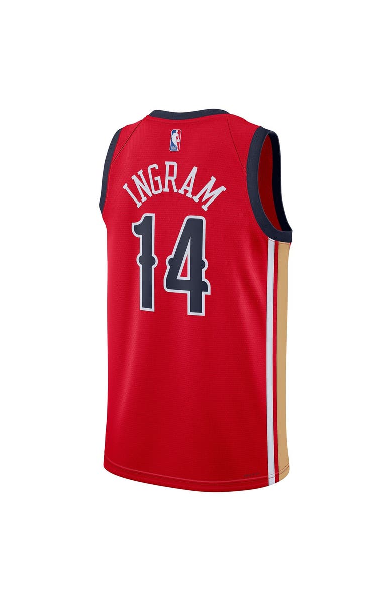 Jordan Brand Unisex Jordan Brand Brandon Ingram Red New Orleans Pelicans Swingman Jersey - Statement Edition, Alternate, color, 