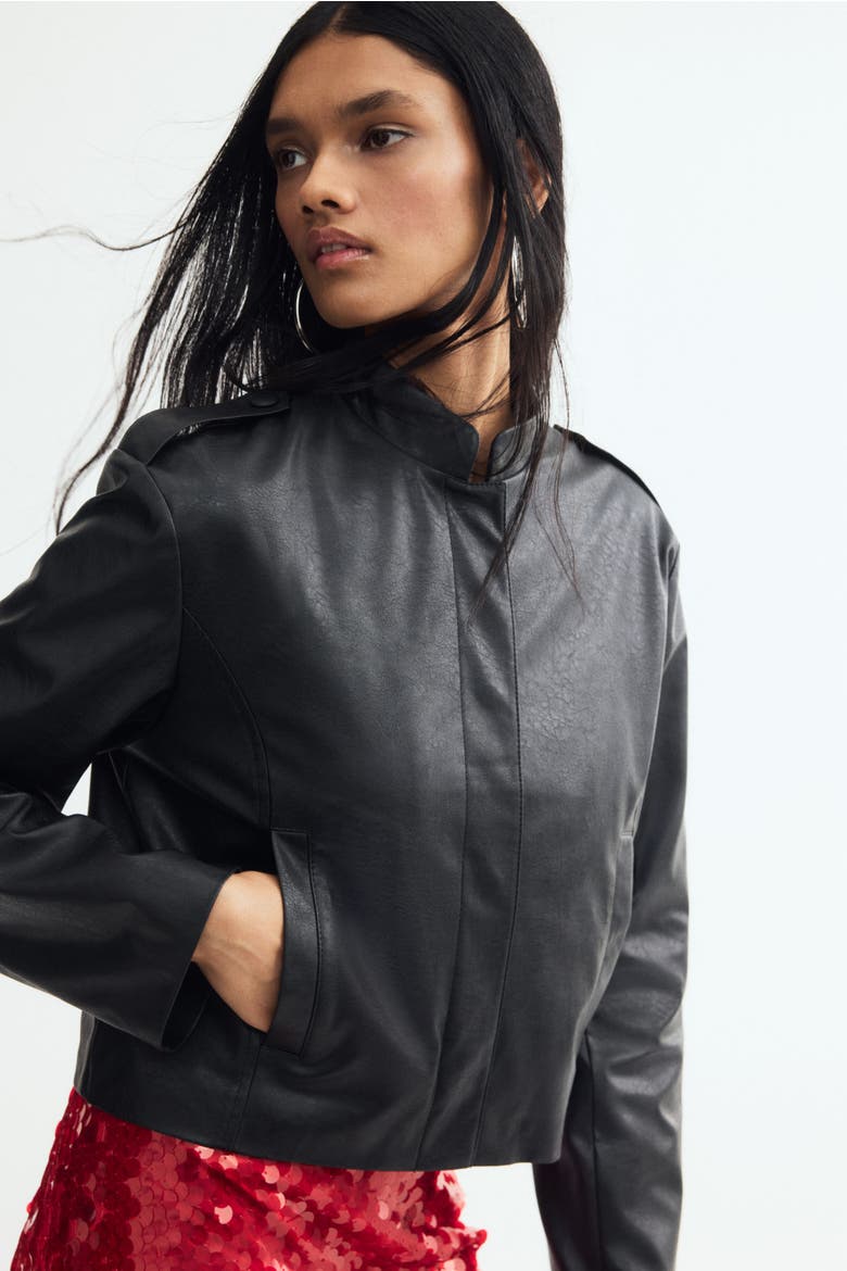 Coated Jacket, Alternate, color, Black