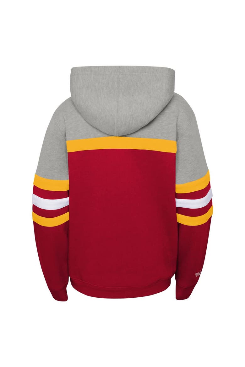 Youth Mitchell & Ness  Red Kansas City Chiefs Throwback Head Coach Pullover Hoodie, Alternate, color, Red