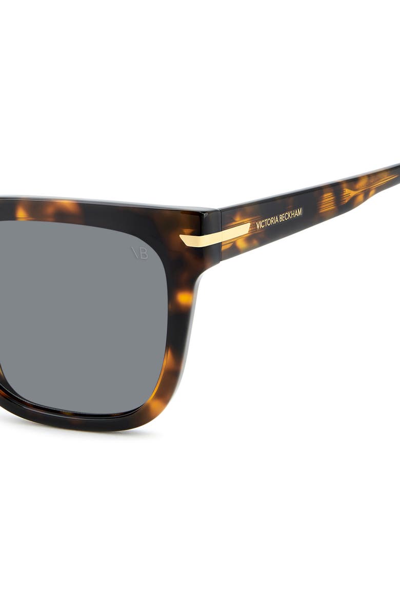 Victoria Beckham 53mm Square Sunglasses, Alternate, color, Brown Havana/ Grey