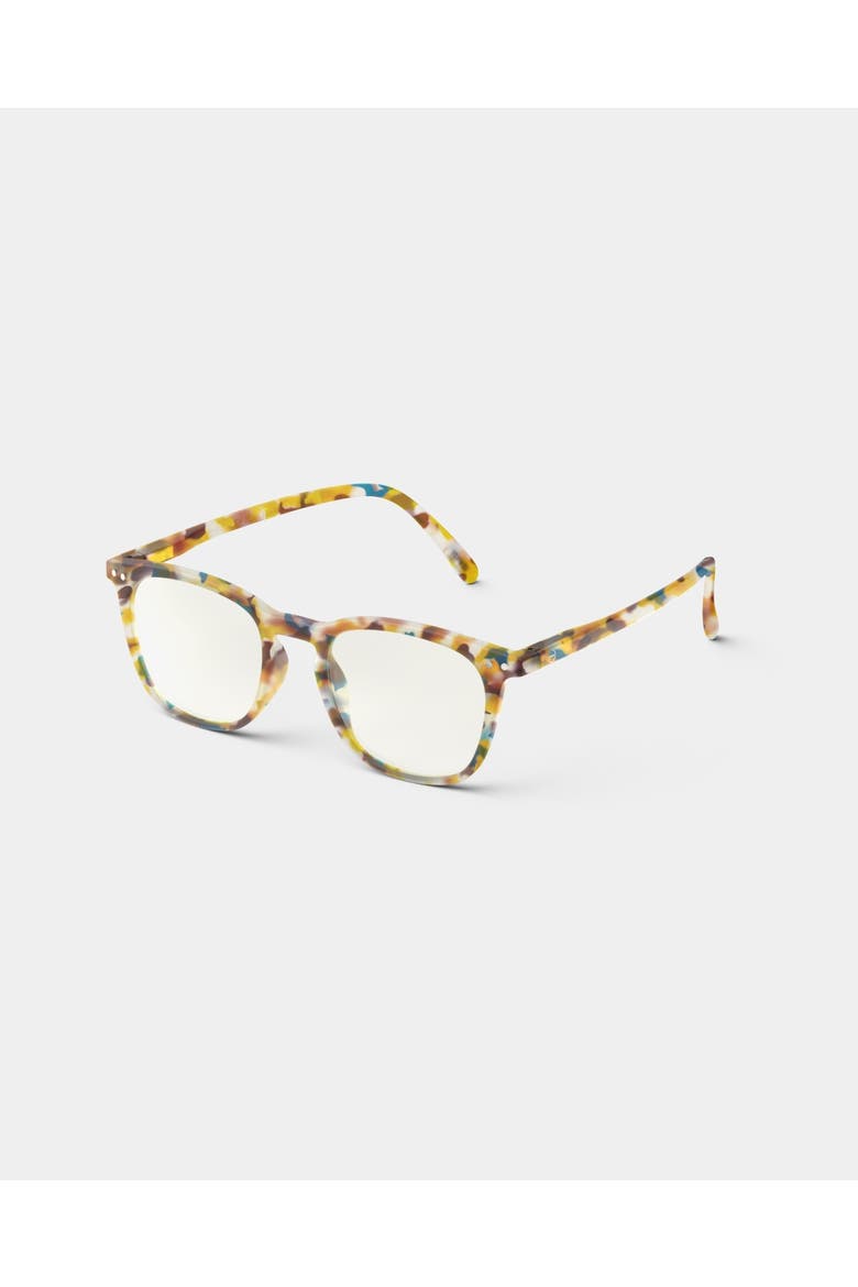 #E 49mm Trapeze Screen Glasses, Alternate, color, Blue Tortoise