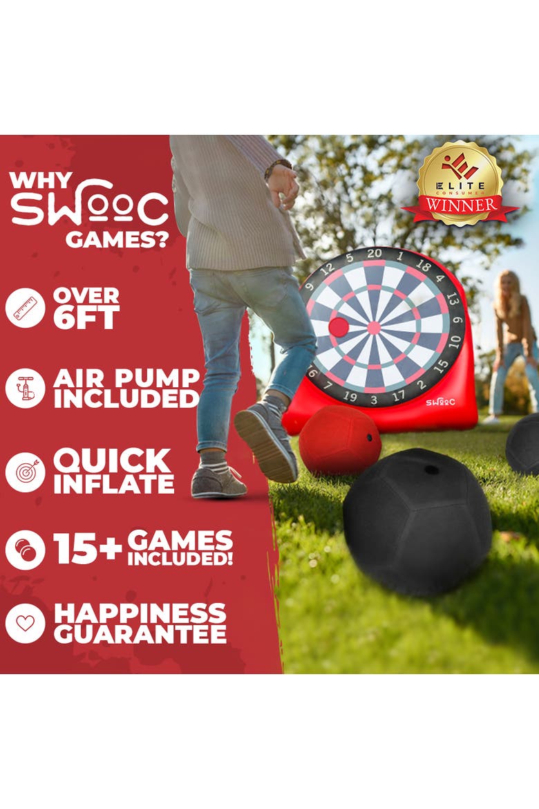 Giant Kick Darts Game, Alternate, color, Red
