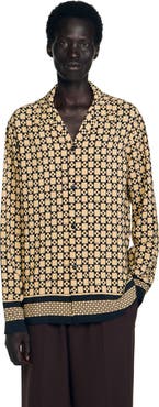 SANDRO Square cross long sleeve shirt
