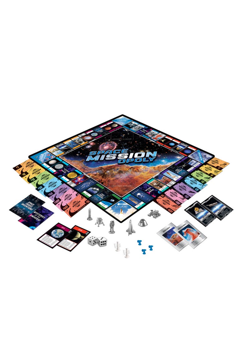 Space Mission Opoly Board Game, Alternate, color, Multicolor