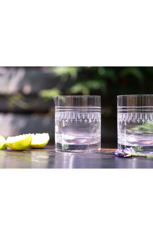 The Vintage List Set Of 2 Crystal Whiskey Glasses In Transparent