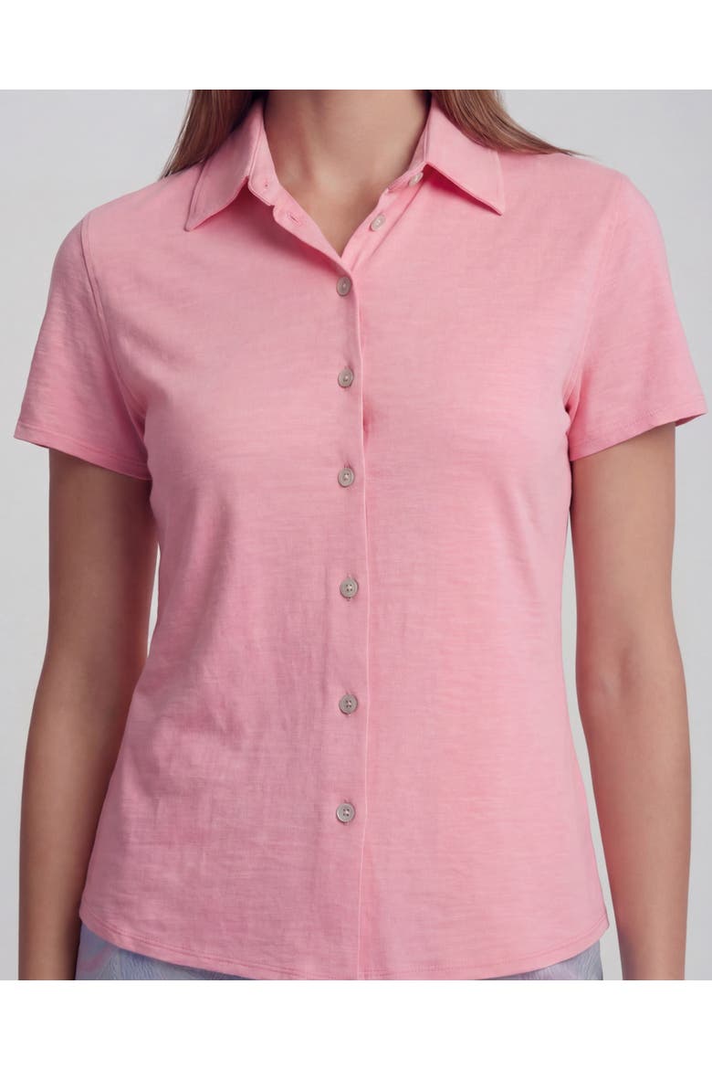Solid Womens Shirts, Alternate, color, Coral