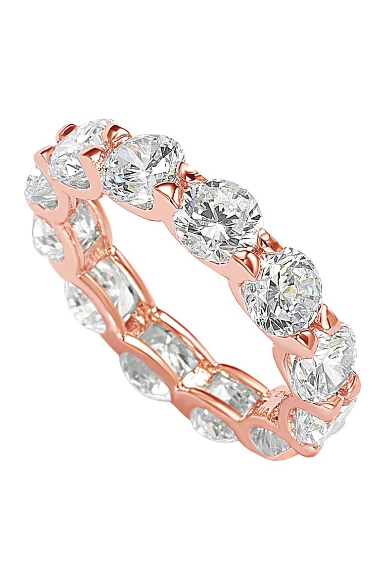 CZ Eternity Band Ring, Main, color, ROSE