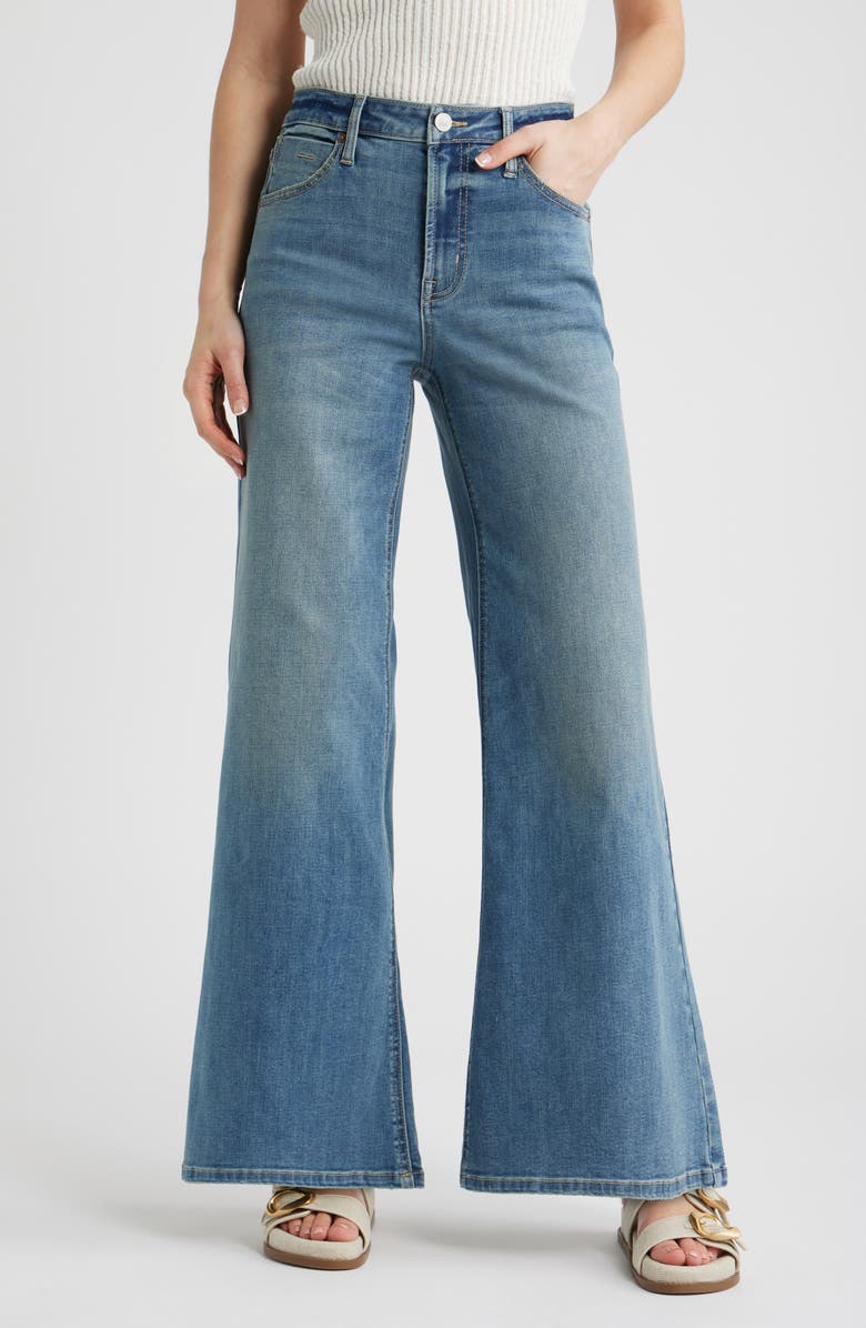 CITY BLUES Bond Wide Leg Jeans, Main, color, Antique Indigo Whisker Wash