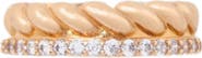 maje Twisted gold rhinestone ring