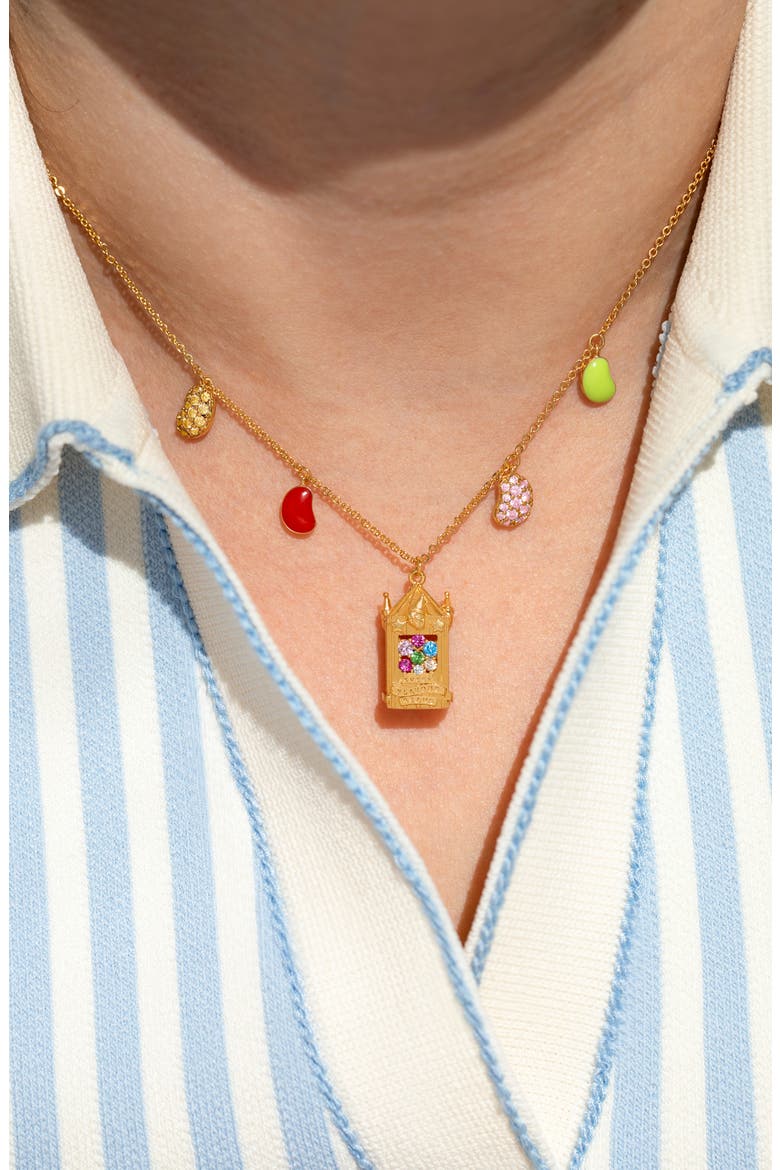 Harry Potter Bertie Bott's Every Flavour Beans Pendant Necklace, Alternate, color, GOLD