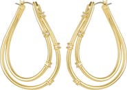 Vince Camuto Teardrop Hoop Earrings with Stone Accents