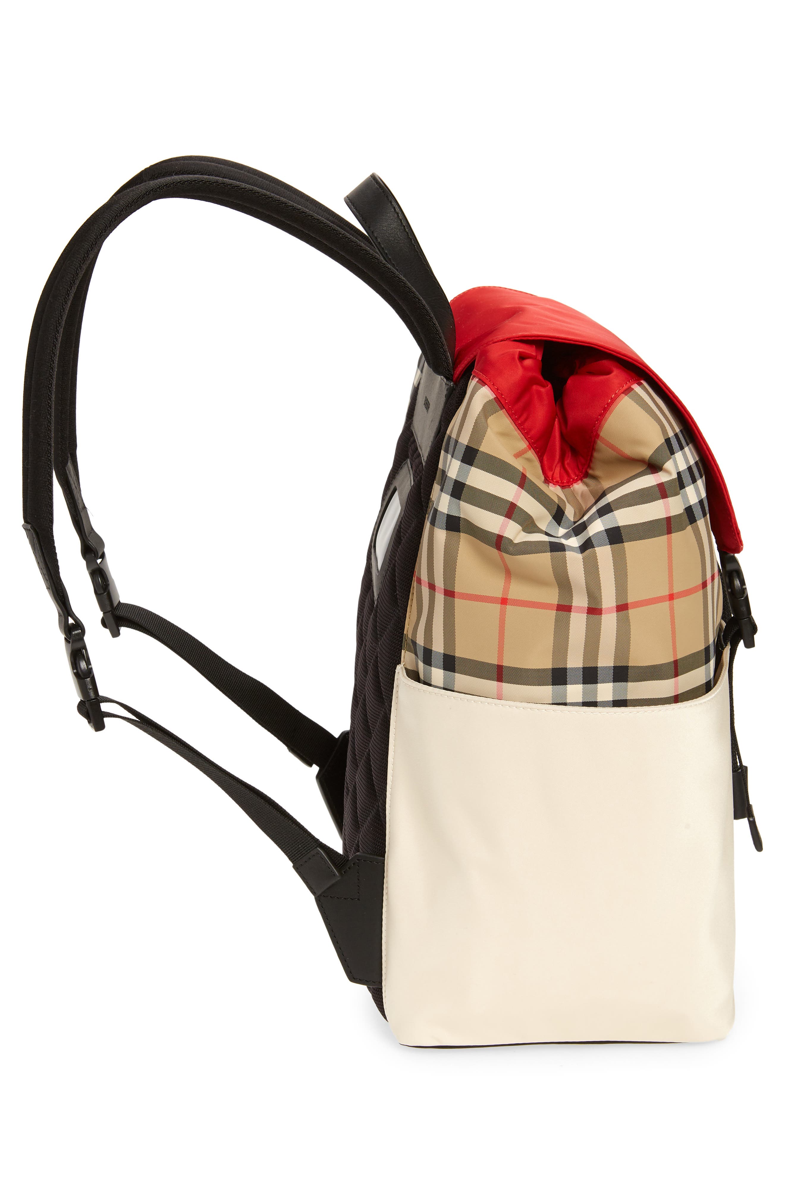 Burberry Hayden Archive Check Nylon Backpack, Alternate, color, 