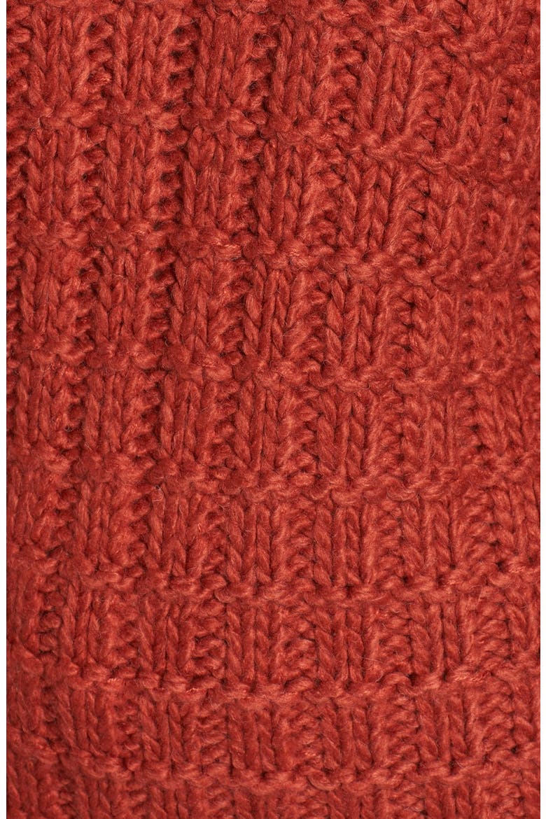 Chunky Knit Crewneck Sweater, Alternate, color, RED