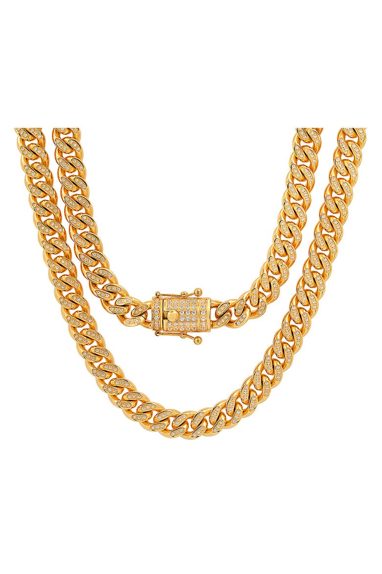 Men's 18k Gold Plated Curb Chain Necklace, Main, color, GOLD