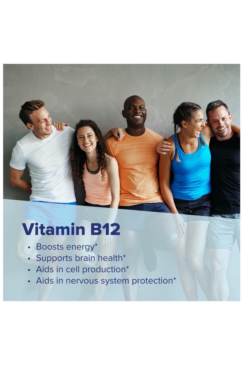 Cyanocobalamin Sublingual Dissolvable Vitamin B-12 Tablets, Alternate, color, White