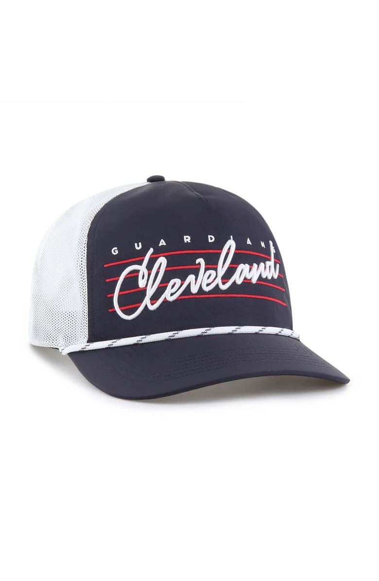 '47 Men's '47 Navy Cleveland Guardians Brrr Downburst Mesh Hitch Adjustable Hat, Alternate, color, Navy