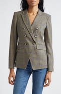 Veronica Beard Miller Houndstooth Check Dickey Jacket