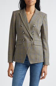 Veronica Beard Miller Houndstooth Check Dickey Jacket