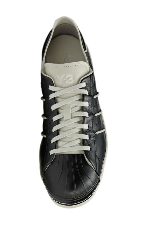 Y-3 Adidas Superstar Sneakers In Black/black/talc