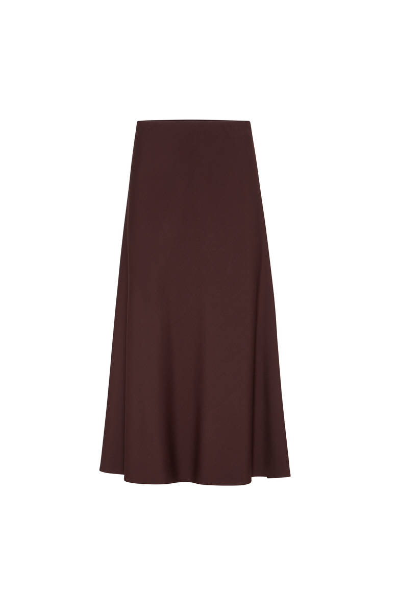 Brunello Cucinelli Twill Flute skirt, Main, color, Burgundy