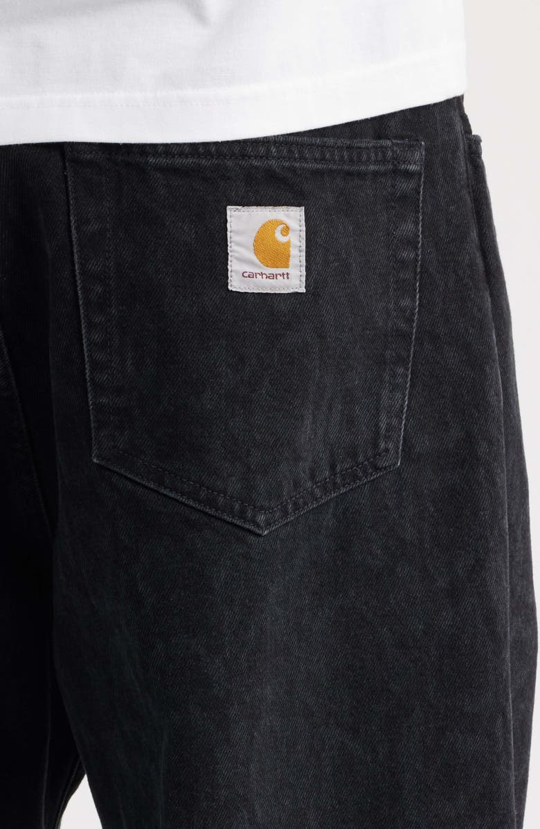 Carhartt Work In Progress Landon Snakeskin Print Wide Leg Jeans, Alternate, color, Snake Camo, Black (Heavy Stone