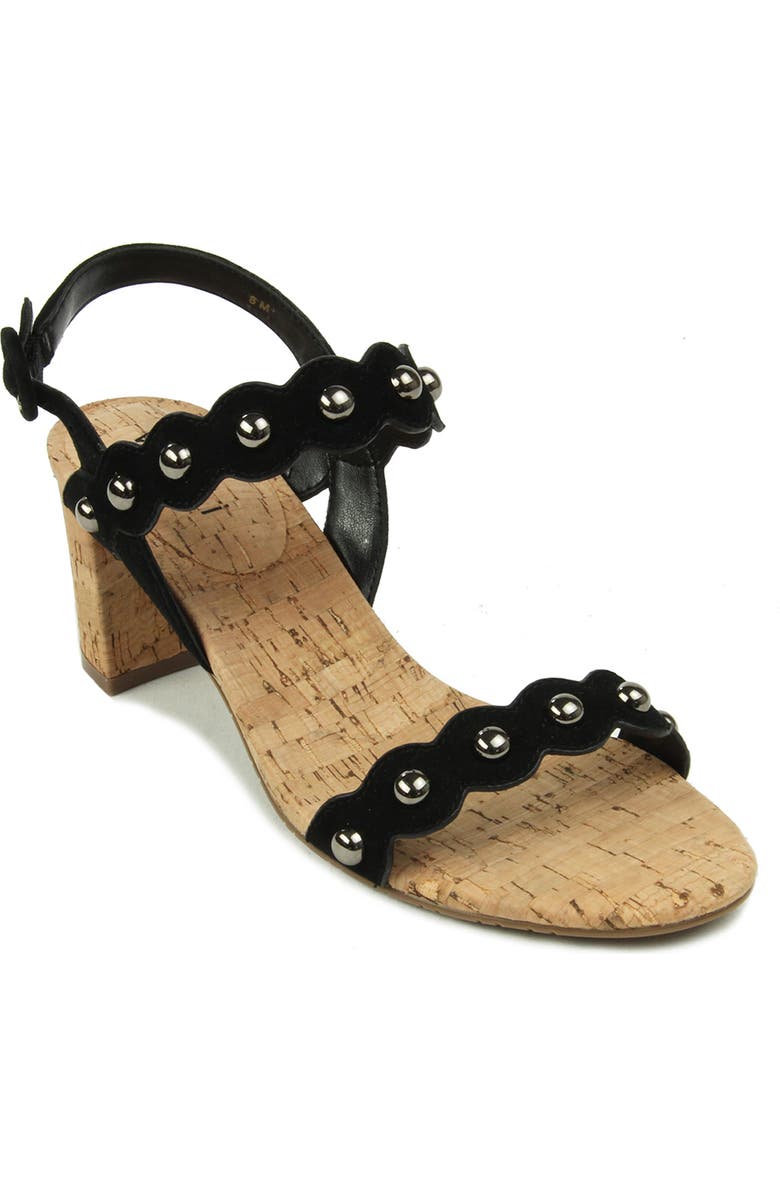 VANELi Mavis Studded Scalloped Sandal, Alternate, color,