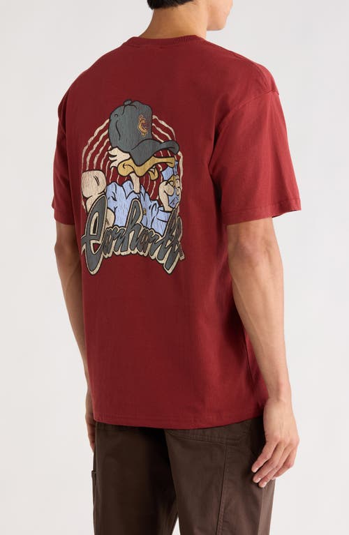 Carhartt Work In Progress Chedda Short Sleeve Graphic T-shirt In Red