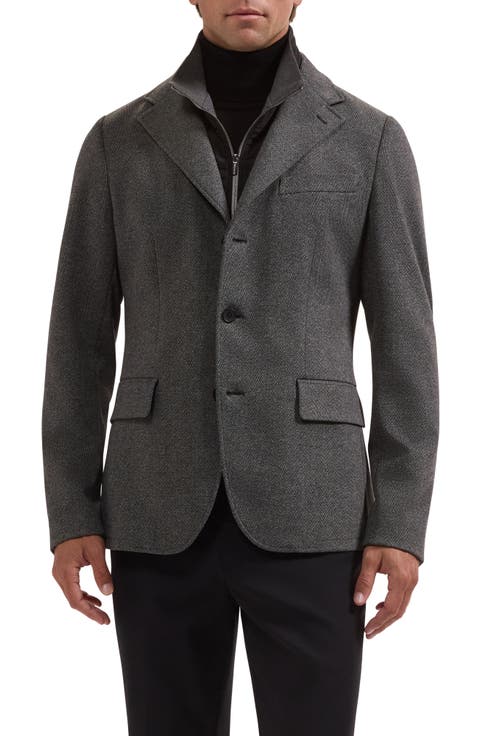 Three Button Blazer with Bib