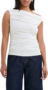 Marcella Cooper Boat Neck Ruched Tank